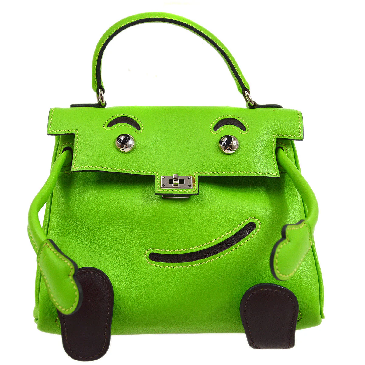 HERMES * 2002 KELLY DOLL Apple Green Veau Gulliver